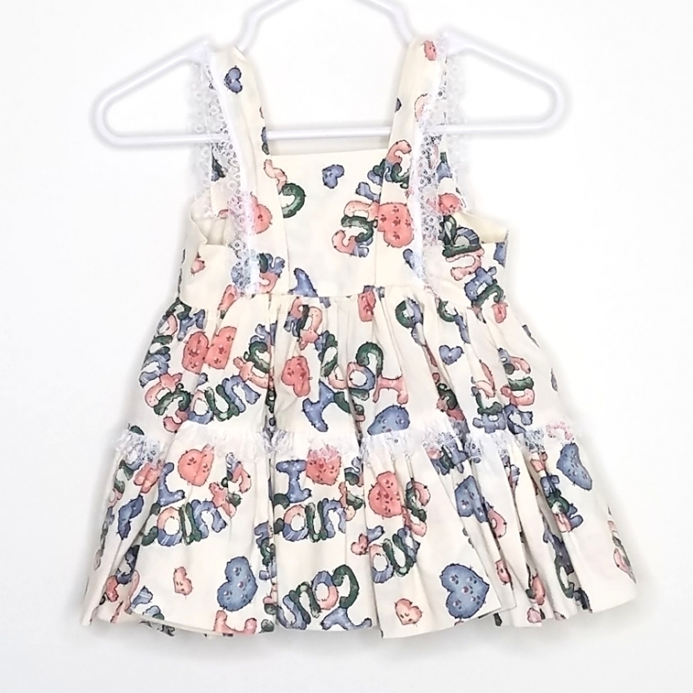 Handmade I Love Country Lace Apron 6-12m